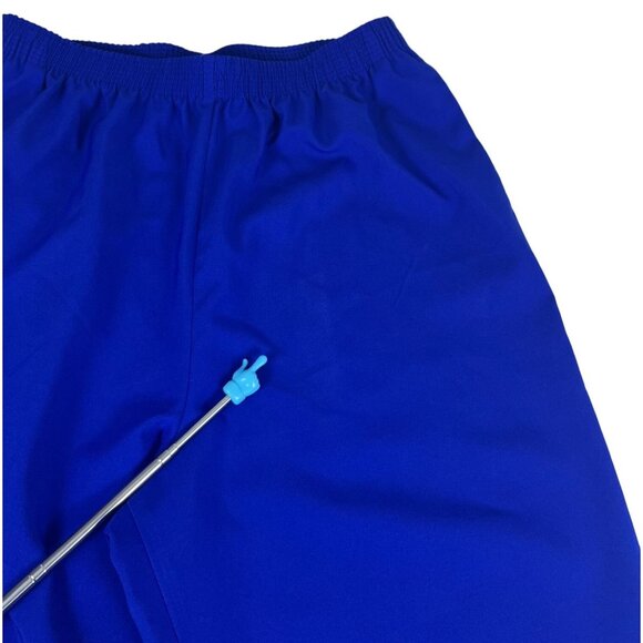 Allison Daley High Rise Trouser Pants Women's 14 Blue Elastic Waist Straight Leg - Picture 8 of 9